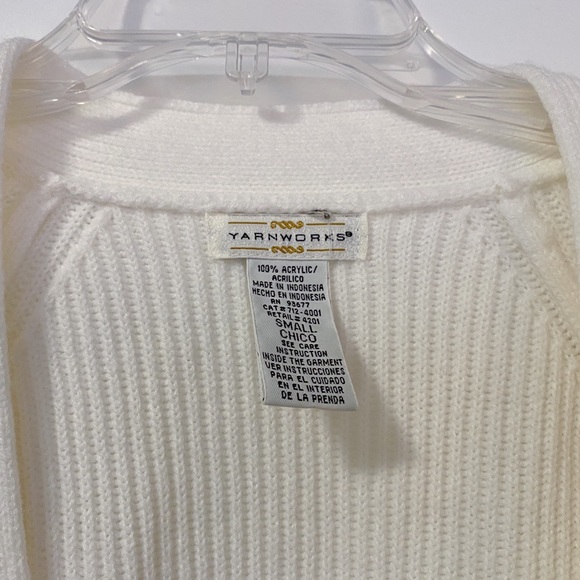 ☼Vintage Knit White Cardigan☼ - Picture 5 of 6